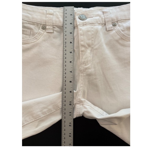 Seven7 Slim Bootcut‎ Jeans Womens 12 White Mid-Rise Stretch Denim - Picture 10 of 12